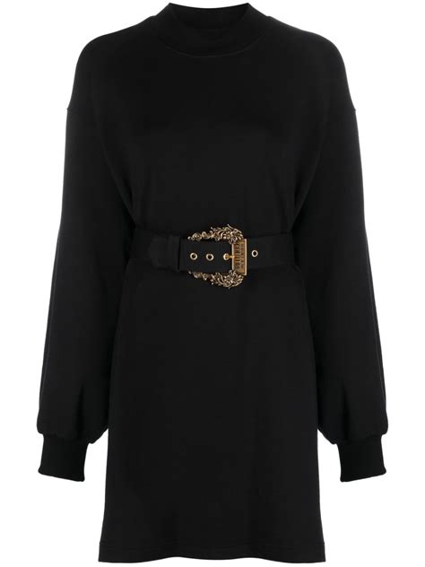 versace jeans long sleeve belted coat|Versace Jeans couture belt women's.